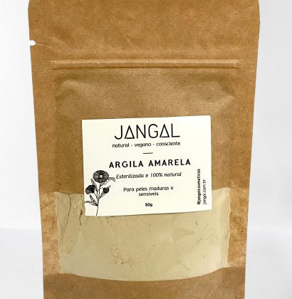 Argila amarela para máscara facial